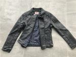 Levis Ladies' Black Pleather Biker Jacket Asymmetrical Zip Through LEDO1723