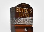 Cardboard Floor Display Stand With Removable Base For Coffee Retail Store