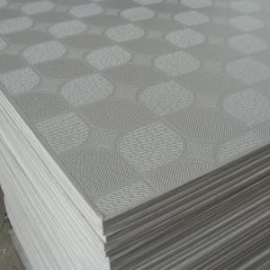 Wholesale 603x603 Plasterboard Gypsum Board PVC Gypsum Ceiling Tiles 7-12mm from china suppliers