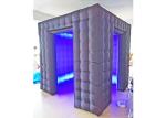 Black Inflatable Led Photo Booth Square Shape Fire Retardant Convenient