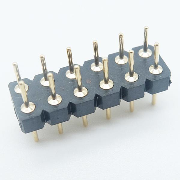 12p machined male pin header2.54mm insulation height=3.00mm round pin vertical