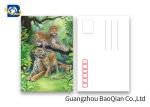Customized Size 3D Lenticular Postcards Wild Animals Pattern Pictures UV