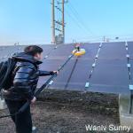 3.5m Aluminum Alloy Telescopic Pole Electric Single-Head Rotary Brush for Solar