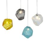 Stone Shape Glass Pendant Light / Modern Irregularity Restaurant Hanging Lights