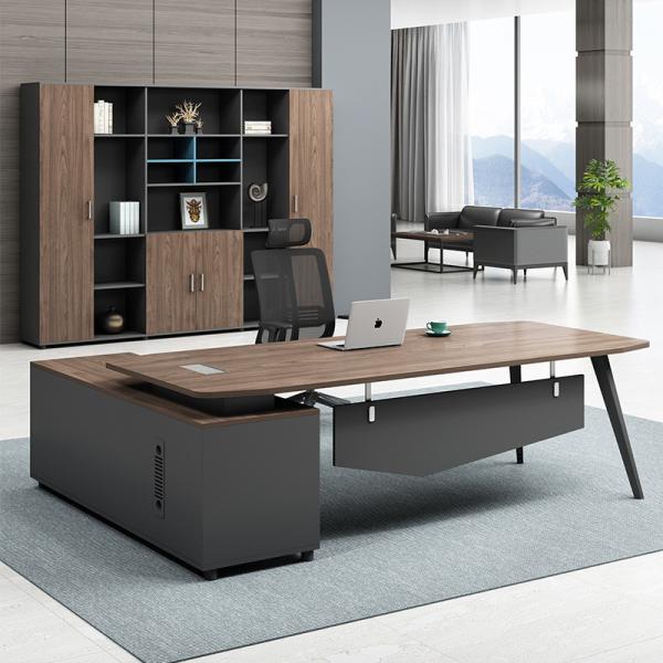 Modern Wooden Executive Desks Business Type L Shape Office Desk with Long Size