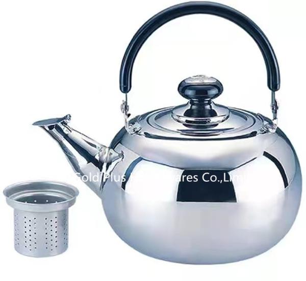 Drinkware natural color bollitore whistling kettles big size stainless steel