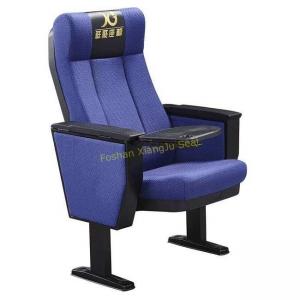 China Classic Church Auditorium Seating With Plastic Writing Pad Table / Movie Theater Chairs on sale
