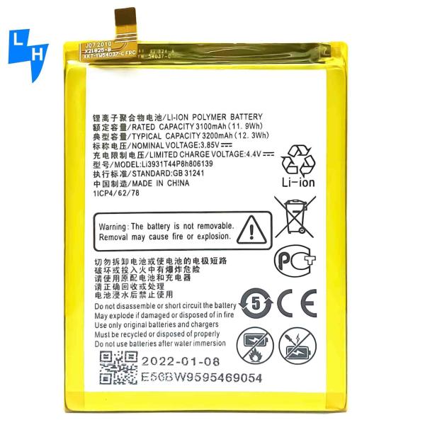 500pcs OEM/ODM Black Li3931T44P8h806139 Battery for ZTE Blade A7 A7 Vita V10 V10