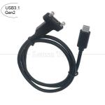 USB3.1 Gen2 10Gbps Screw Locking USB Type C Male to Female Panel Mount Extension