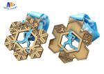Die Cast Custom Sport Medals 10K With Ribbon round Shape Pesonalized