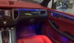 Ambient lights RGB carbon fiber Radium carving + saddle fiber for Porsche Macan
