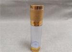Non Spill Acrylic Lotion Bottle With A Diaphragm Inside Aluminum Cover