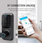 Aluminum Alloy Biometric Access Door Lock Security Smart Bathroom Lock 178*65