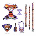 Customized Vest Collar Leash Harness Set 900D Nylon Lightweight Dog Harness