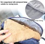 Navy Blue Water-resistant Toiletry Organizer Dopp Kit Travel Bag for Traveling