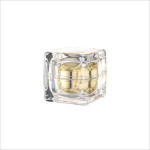 Wholesale Luxury PMMA Plastic Lotion Jars With Lid Square Cream Jar Double Layer 15g 30g 50g from china suppliers