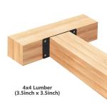 Nonstandard Well Design Post Anchor Base Metal Plate for Deck Railing Wood Fence