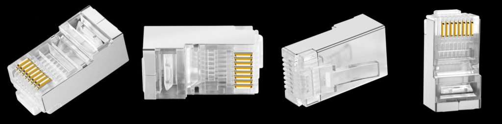 ZC-MP88SR 8P/8C CAT5E Modular Plug Shielded 8 Position Crystal Head