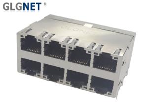 Wholesale Through Hole / DIP 10G RJ45 Connector 2x4 Stacked Structure 60W UPOE+ Right Angle from china suppliers
