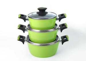 Wholesale 20cm Customized Logo Pressed Aluminum LFGB Ceramic Pot Set from china suppliers