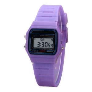 China 36mm OEM Purple Silicone Watch 24cm Quartz Japan Movt Womens Watch on sale