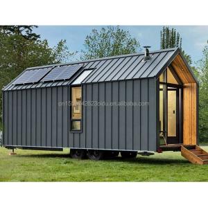 Wholesale Modern Design Tiny House on Wheels Steel Material Outdoor Camping Garden Building Kit with 50/75/100mm Wave Sandwich Panel from china suppliers