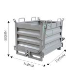 OEM Industrial Trash Bin Container Open Top Bottom Drop Bot Dumping