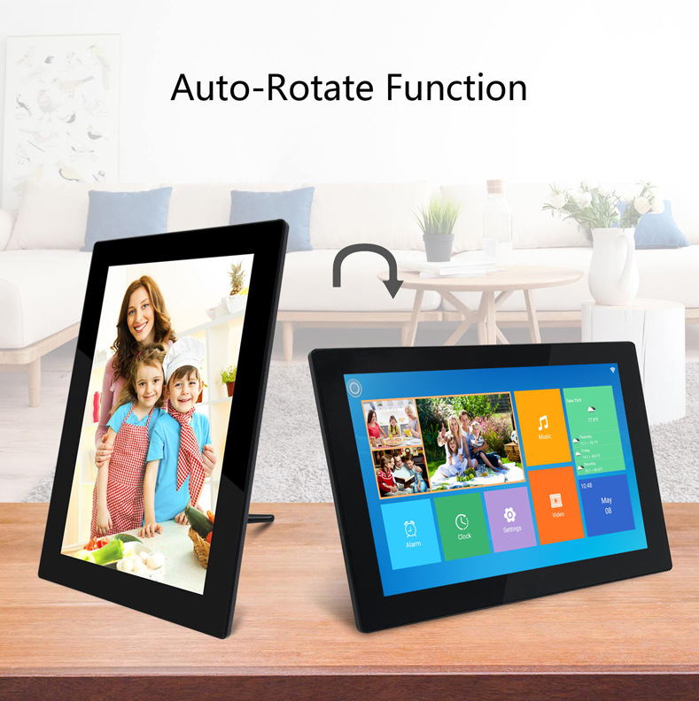 10.1" inch Digital Photo Frame with Wifi Touch Screen and Clock Function Private Mold