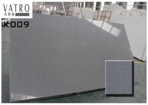 China Grey Crystal Artificial Quartz stone Slab Prefab Countertop Solid Surface Color Consistency on sale
