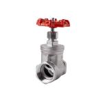 Straight Through Channel Gate Valve with Threaded Hand Wheel in Stainless Steel