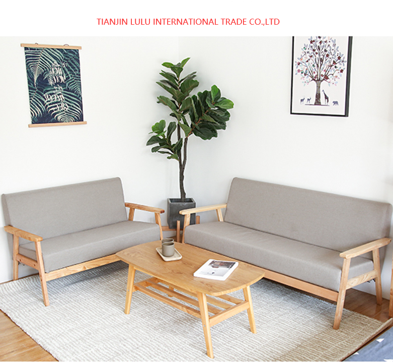 Wooden Sofa for Living Room Sectional Style and OEM Acceptance Included in Design