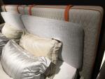 Villa home upholstered headboard king size bed in light luxury fabric with