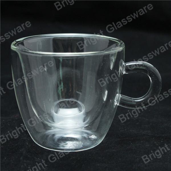Quality espresso cups, double wall thermo glasses, blown glass coffee cup, tea cup for sale
