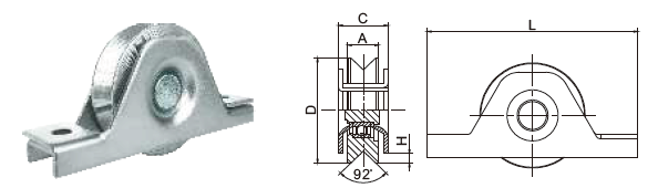 4 Inches U Groove Gate Wheel For Automatic Sliding Gate