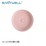 China Factory Chaozhou 2024 Above Counter basin Pink Color Ceramic Basin Wall