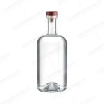 750ml Custom Tequila Liquor Glass Bottle For Wine With Wooden Stopper