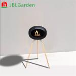 Indoor Free Standing Real Fire Ethanol Fireplace Corten Steel Material