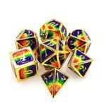 Colorful Enamel Craftsmanship Solid Metal Dice Dragon And Board Game DND RPG