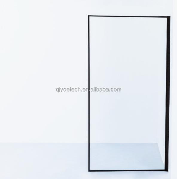 Elegant Single French Shower Door 6-12mm Thickness Fine Polished Edge Tempered