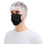 3 Plys Black Dust Disposable Mouth Mask 17.5x9.5cm