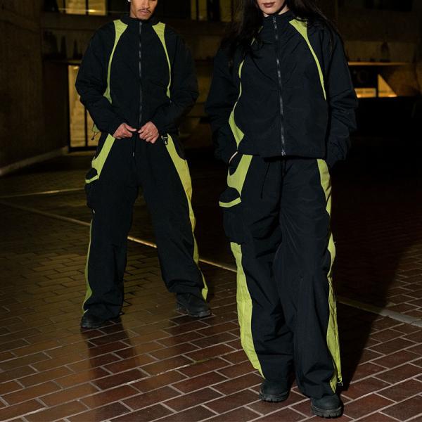 Wind Resistance Zip Up Jacket Jogger Set Mens Nylon Tracksuit Set For Spring