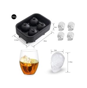 Wholesale MHC Food Grade 4 Cavity Ice Cube Trays Silicone Ice Cube Tray Mold Flexible Freezer Safe Cake Moulds from china suppliers