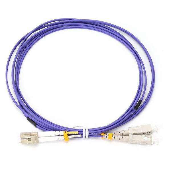 Customizable FTTH Duplex MM OM2 SC LC Fiber Optic Patch Cord 50/125 2.0mm 3m
