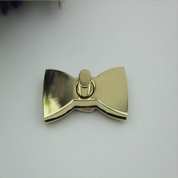 Simple custom shiny gold butterfly bow pattern zinc alloy fashion locks for