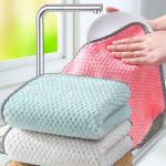 KILINE Personalized Coral Microfiber Kitchen Dish Wash Cloth Towel
