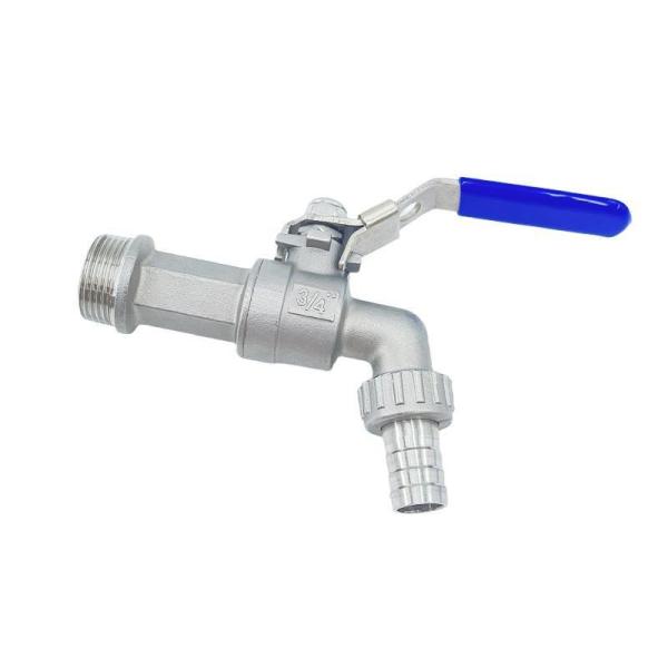 Straight Through Type Stainless Steel Thread Valve Faucet with Floating Ball