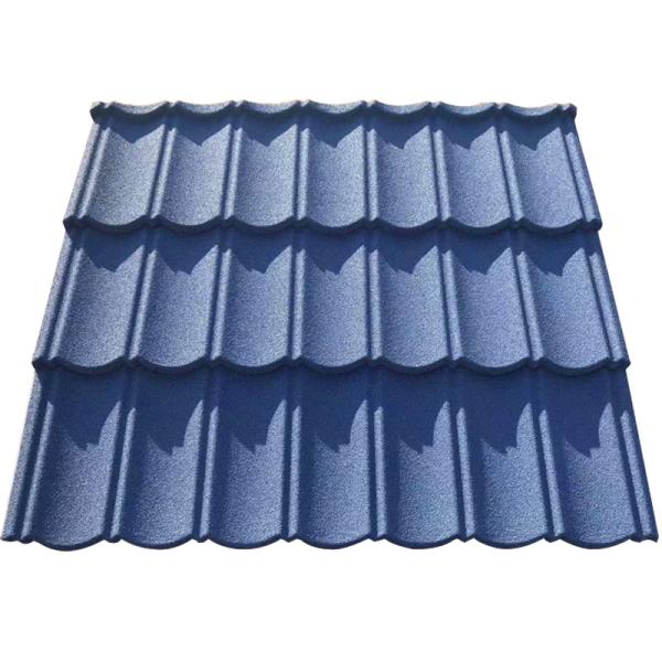 Direct Supply Red Blue Black Colorful Stone Coated Metal Roofing Tile 1340mm