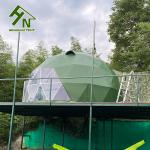 Wholesale Price Green Canvas Geodesic Dome Tent For Glamping