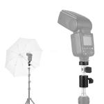 Camera Flash Shoe Umbrella Holder Swivel Light Stand Bracket D Type 1/4 3/8 inch
