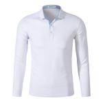 Custom Printing Business Polo Cheap Neck Work Shirts Company Logo Long Sleeve